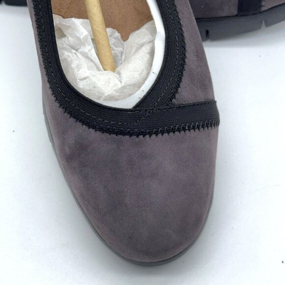 Clarks Artisan Nubuck Leather Slip On Shoes Daelyn Hill Purple Grey Platform 9 M - Picture 2 of 12